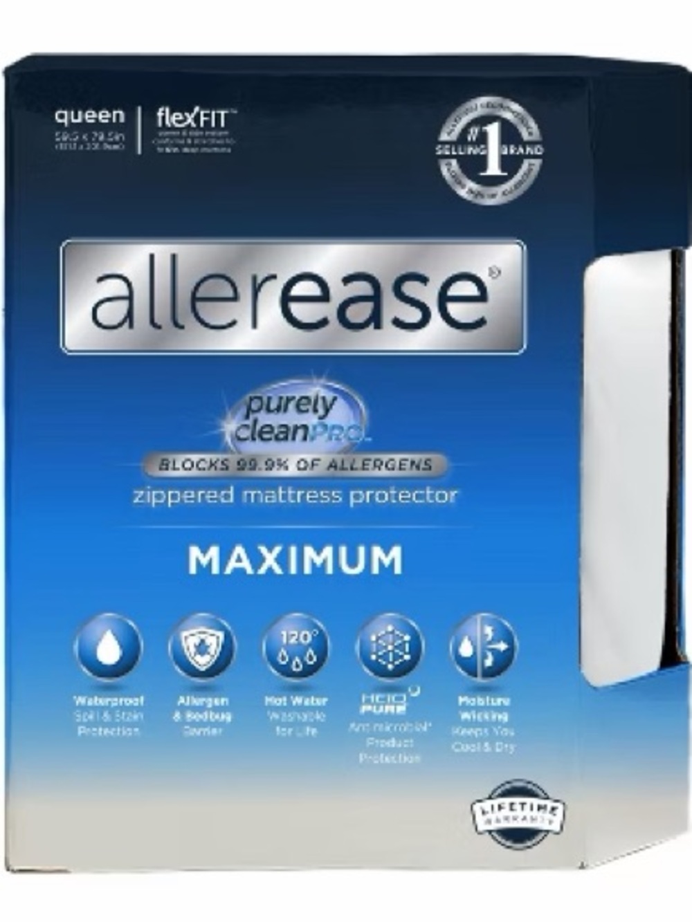 Allerease Maximum Zippered Mattress Protector – Blue